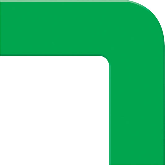 Accuform Signs Tough-Mark™ Heavy-Duty Floor Marking, L, 6" L x 6" W, Green, Polyethylene