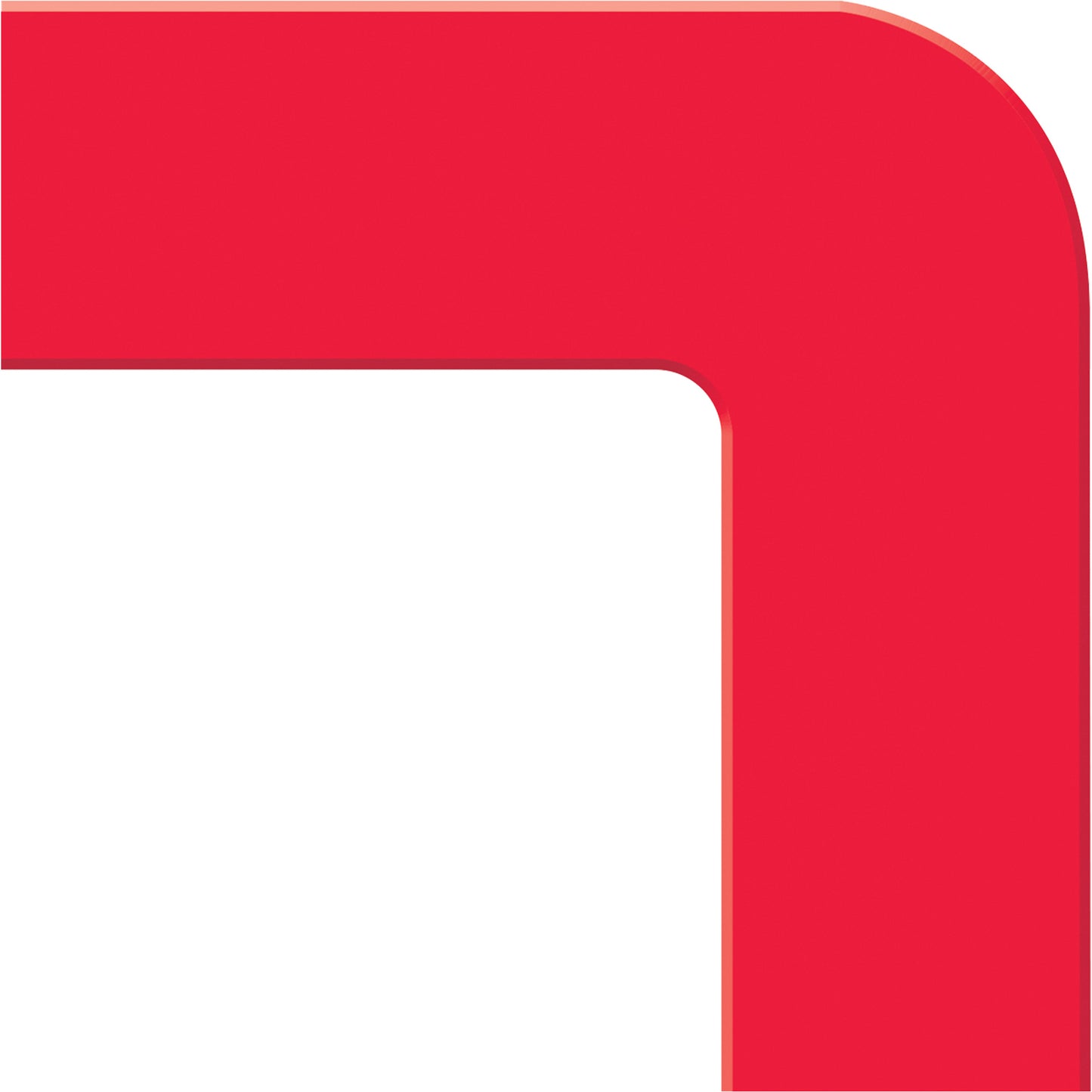 Accuform Signs Tough-Mark™ Heavy-Duty Floor Marking, L, 6" L x 6" W, Red, Polyethylene