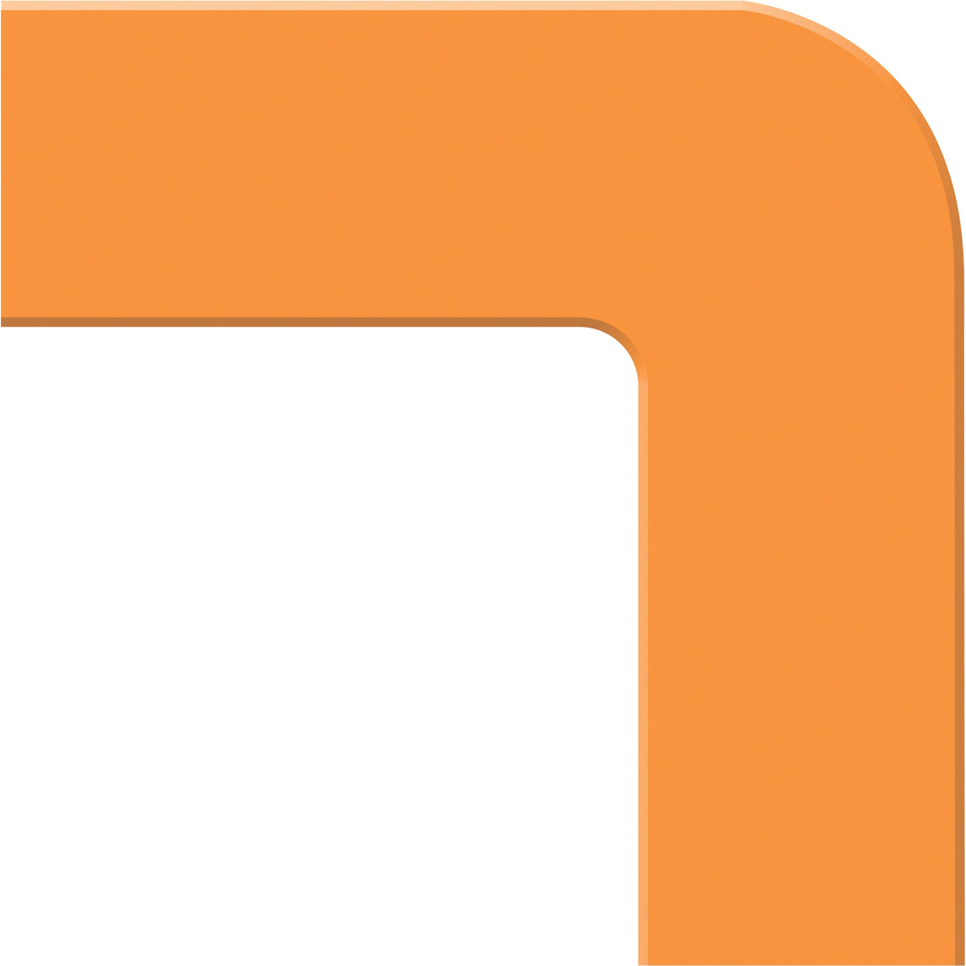 Accuform Signs Tough-Mark™ Heavy-Duty Floor Marking, L, 6" L x 6" W, Orange, Polyethylene