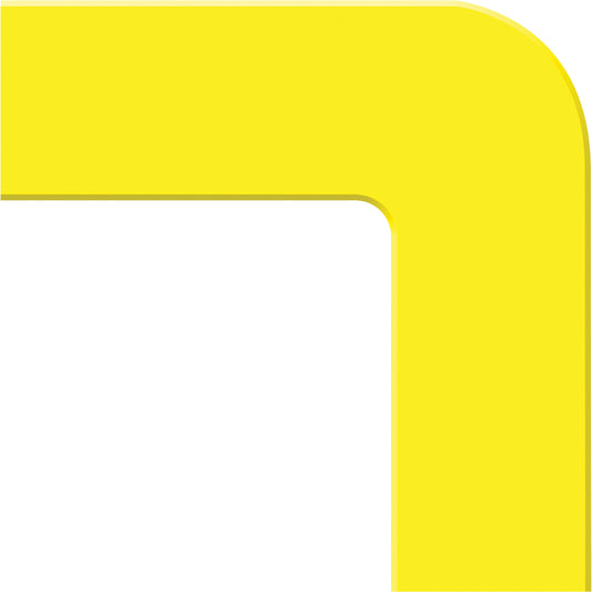 Accuform Signs Tough-Mark™ Heavy-Duty Floor Marking, L, 6" L x 6" W, Yellow, Polyethylene