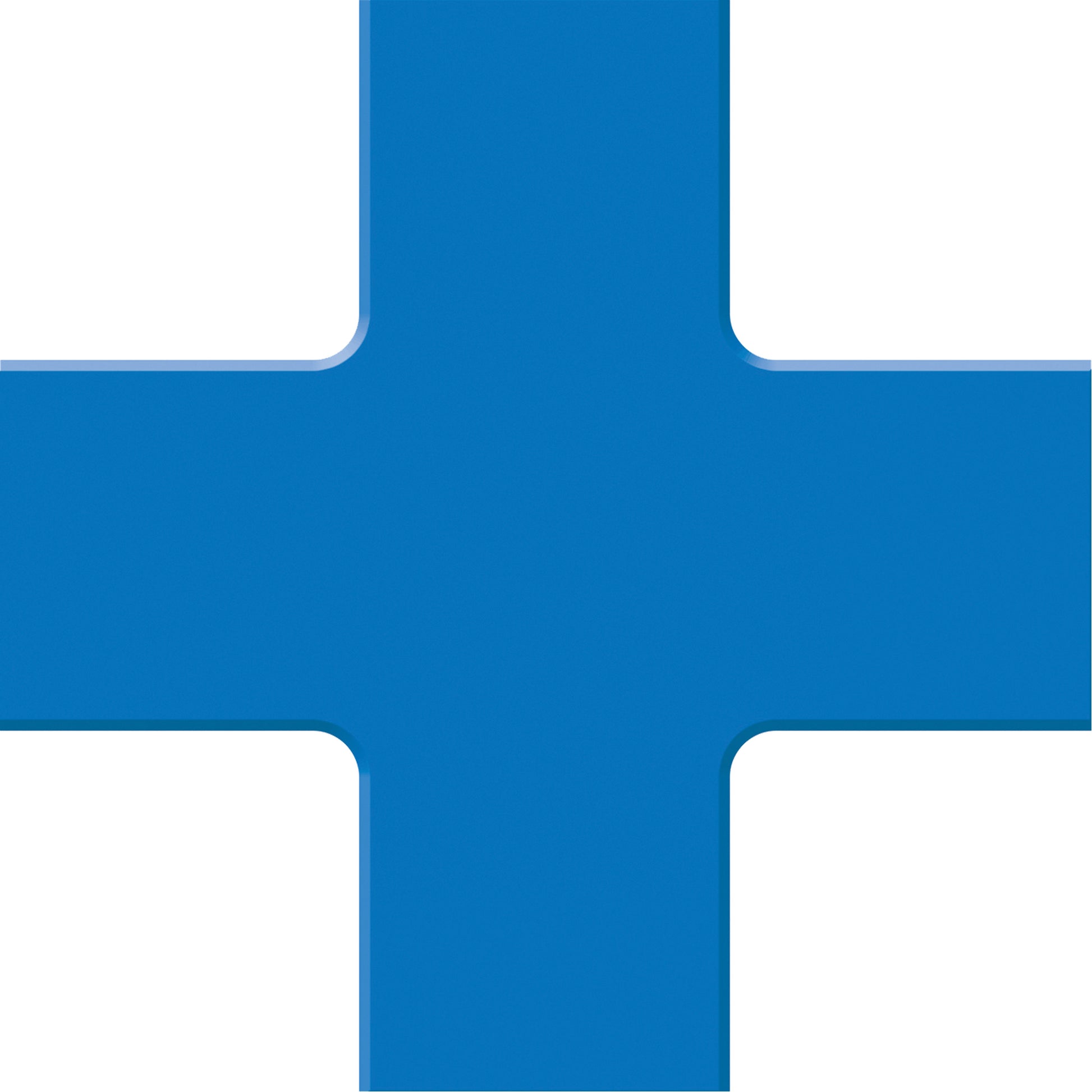 Accuform Signs Tough-Mark™ Heavy-Duty Floor Marking, Cross, 6" L x 6" W, Blue, Polyethylene