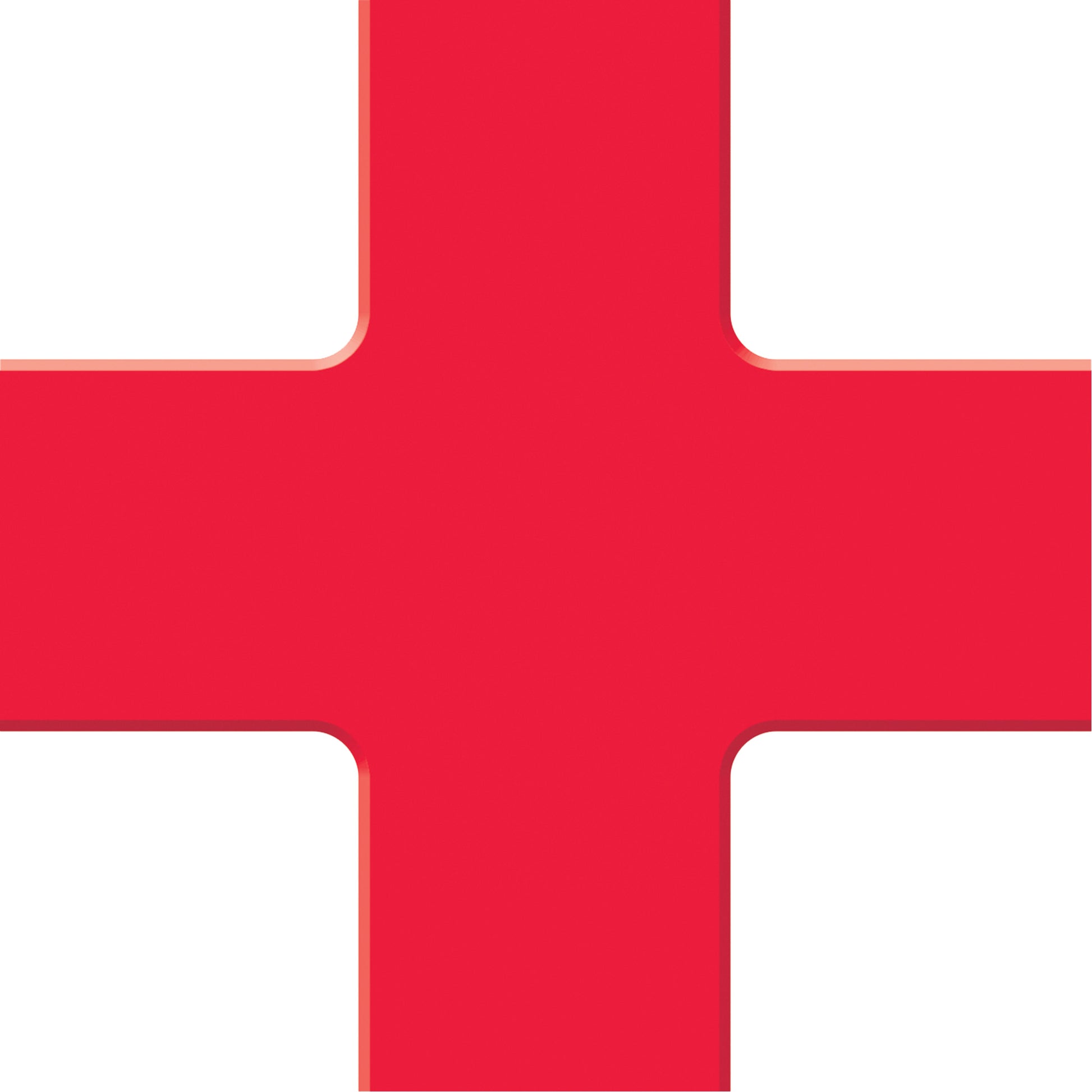 Accuform Signs Tough-Mark™ Heavy-Duty Floor Marking, Cross, 6" L x 6" W, Red, Polyethylene
