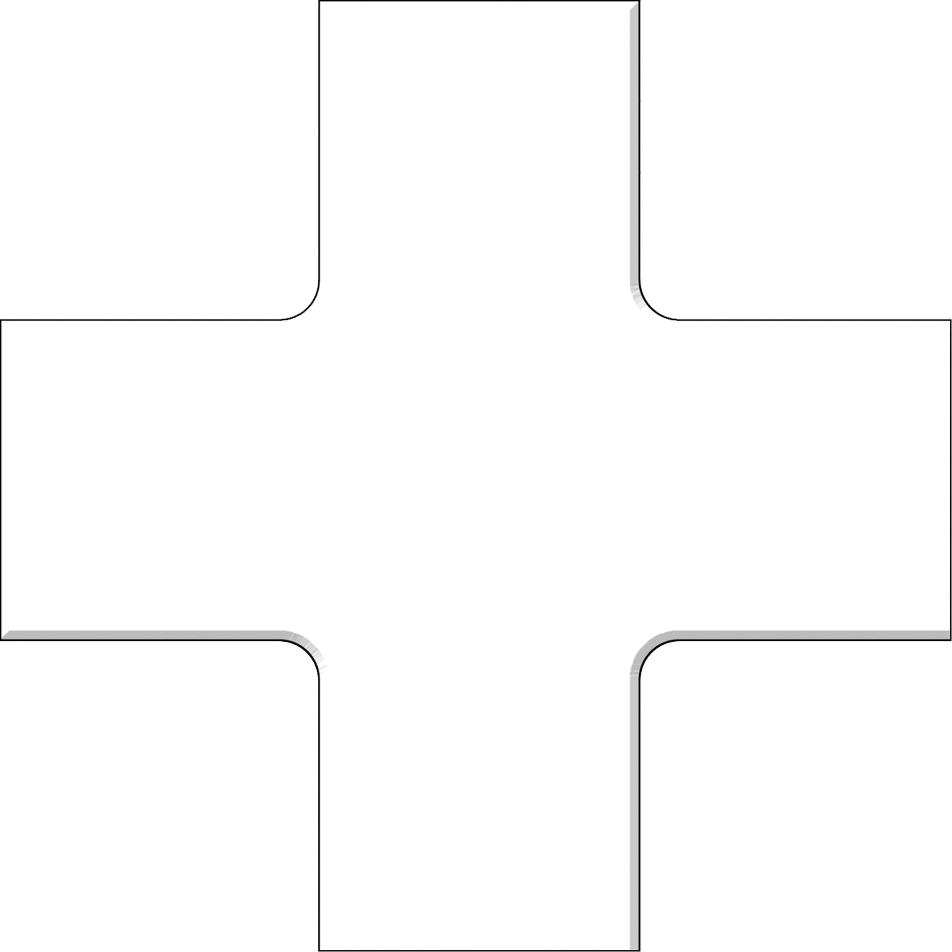 Accuform Signs Tough-Mark™ Heavy-Duty Floor Marking, Cross, 6" L x 6" W, White, Polyethylene
