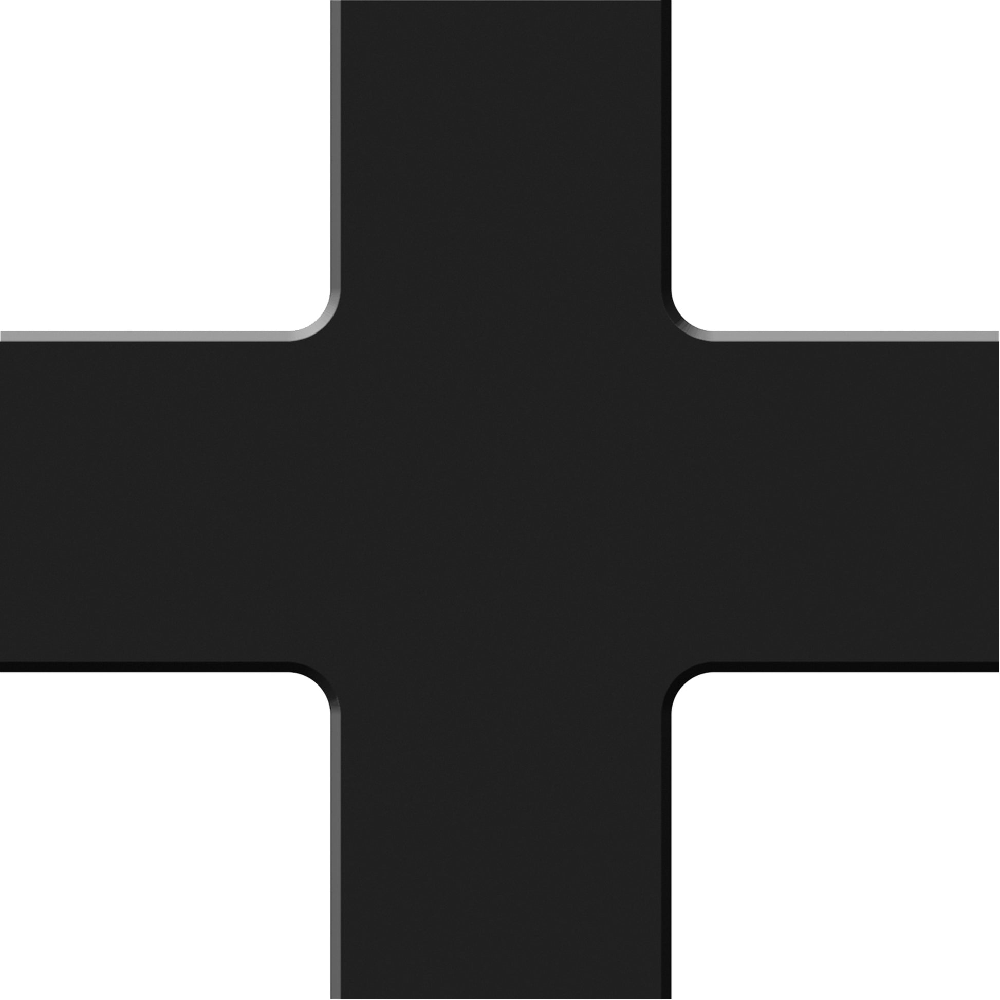 Accuform Signs Tough-Mark™ Heavy-Duty Floor Marking, Cross, 6" L x 6" W, Black, Polyethylene