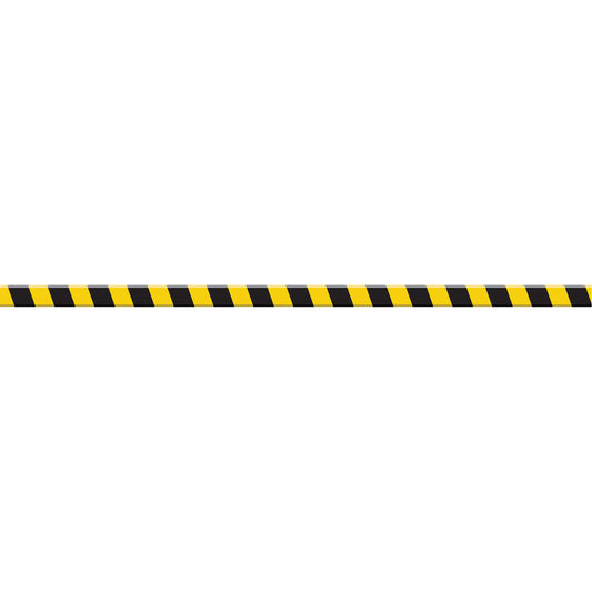 Accuform Signs Tough-Mark™ Heavy-Duty Floor Marking, Rectangle, 48" L x 4" W, Black and Yellow, Polyethylene