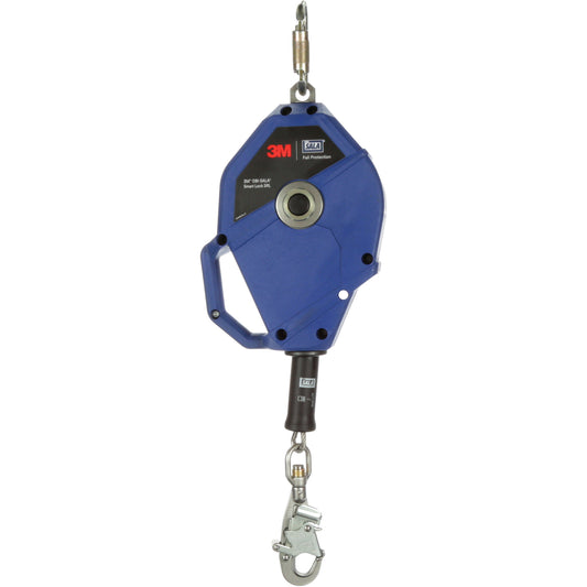 3M DBI Sala Fall Protection Smart Lock Self-Retracting Lifeline, 50', Stainless Steel, Swivel