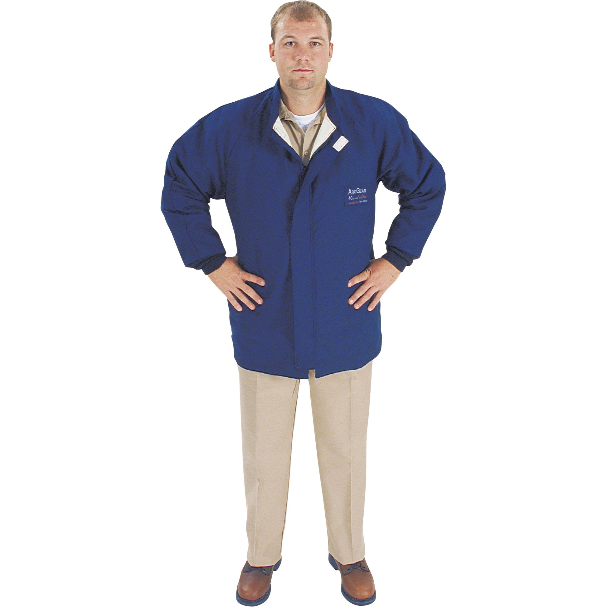  Arc Flash Jacket, Medium, Blue, 40 cal/cm²