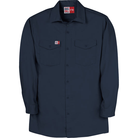 Big Bill Arc Flash Work Shirt, Large (Tall), Navy Blue