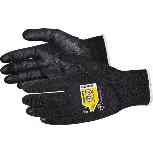 Superior Glove Works Ltd. Dexterity® Cut-Resistant Gloves, Size 10, 13 Gauge, Foam Nitrile Coated, HPPE Shell, ASTM ANSI Level A2