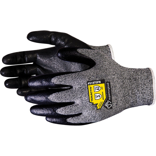 Superior Glove Works Ltd. Cut-Resistant Gloves, Size 5, 18 Gauge, Foam Nitrile Coated, TenActiv™ Shell, ASTM ANSI Level A2