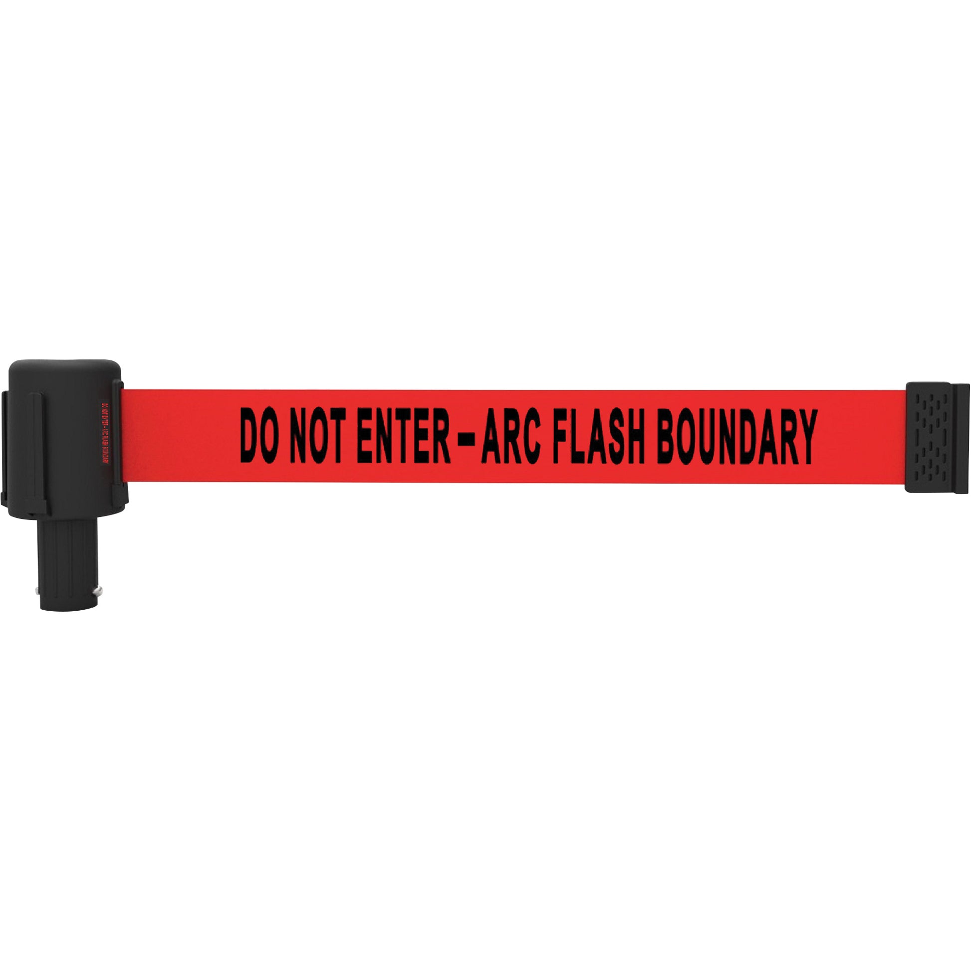 Banner Stakes PLUS Banner Cassettes, Do Not Enter - Arc Flash Boundary, 15', Red Tape