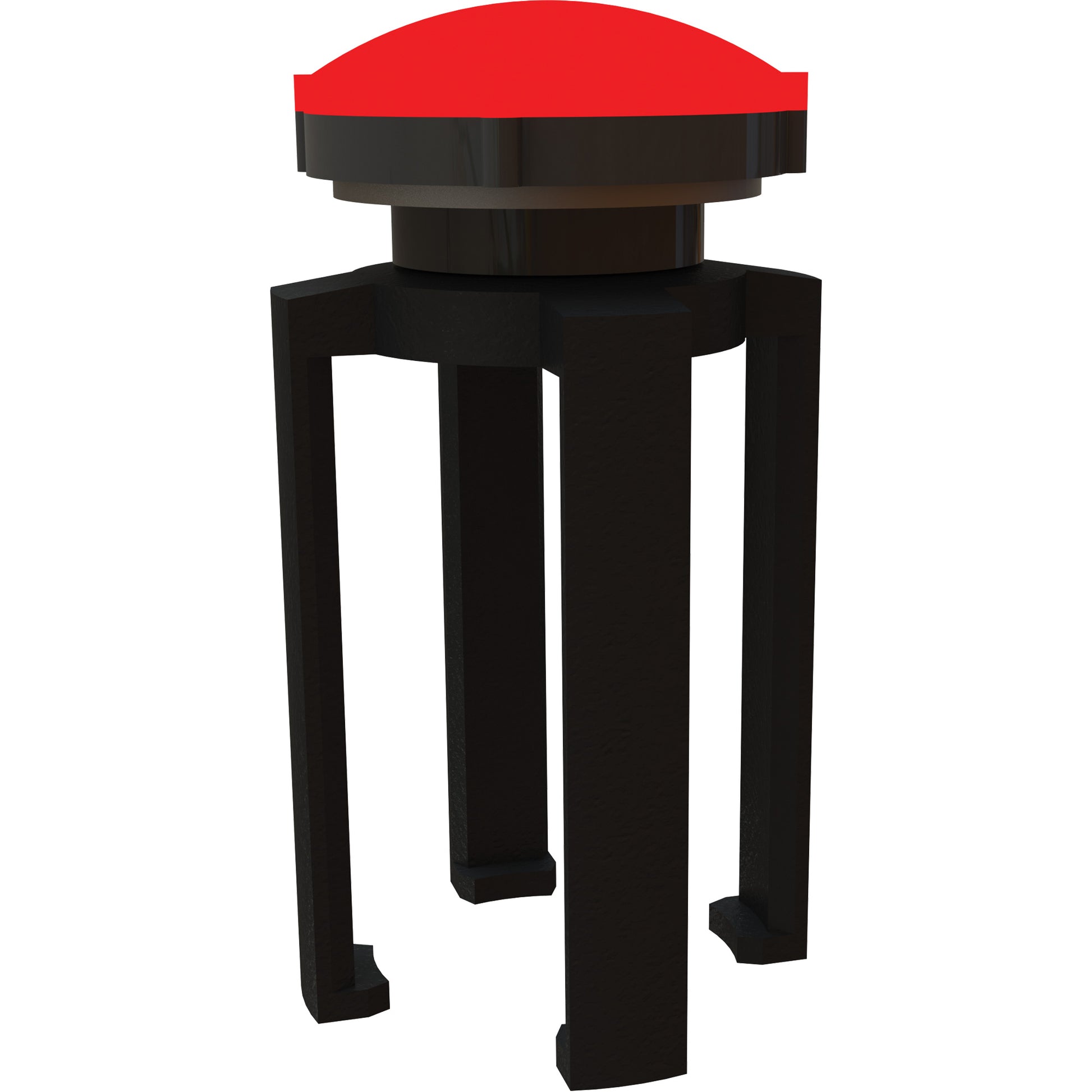 Banner Stakes PLUS Barrier System Strobe Light Bracket & Red Strobe Light, Black