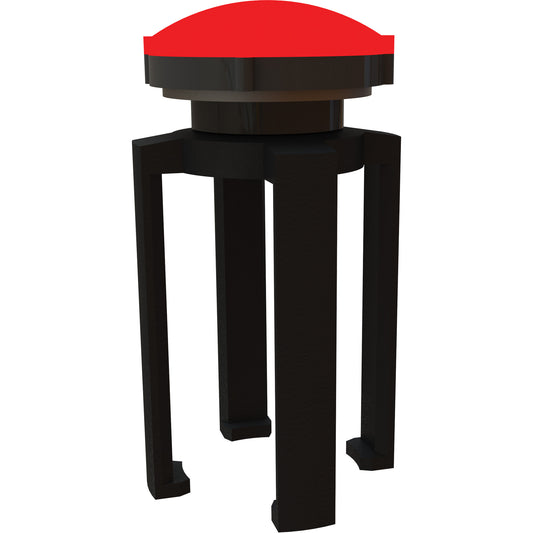 Banner Stakes PLUS Barrier System Strobe Light Bracket & Red Strobe Light, Black