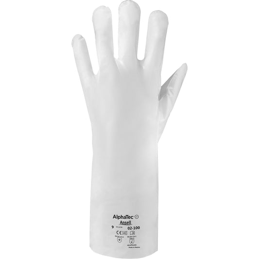 Ansell ALPHATEC® 02-100 Chemical-Resistant Gloves, Size 10, 15.0" L, HPPE, 2.4-mil