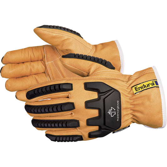 Superior Glove Works Ltd. Endura® Anti-Impact Driver's Gloves, Large, Grain Goatskin Palm, Thinsulate™ Inner Lining