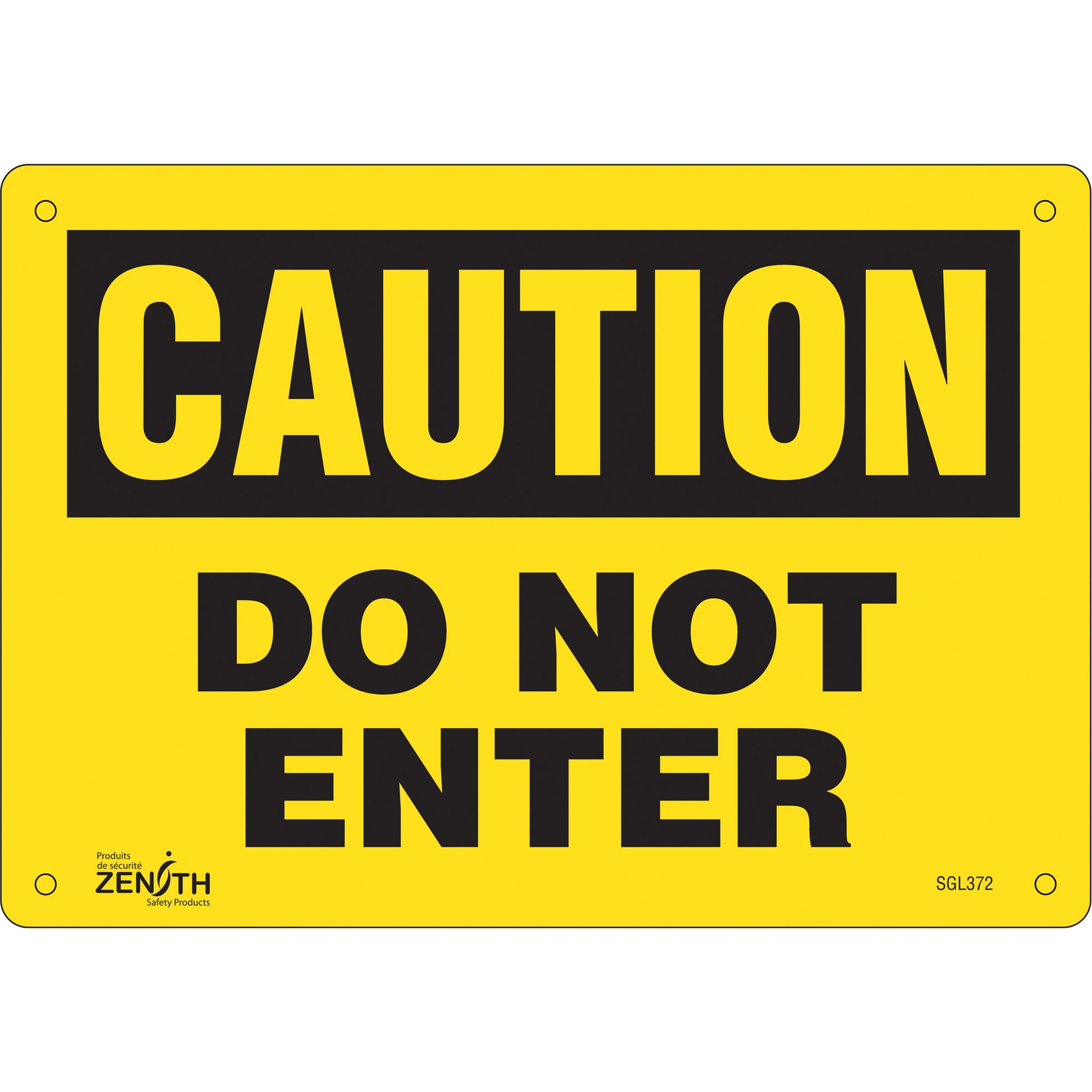 Zenith Safety Products "Do Not Enter" Sign, 7" x 10", Plastic, English