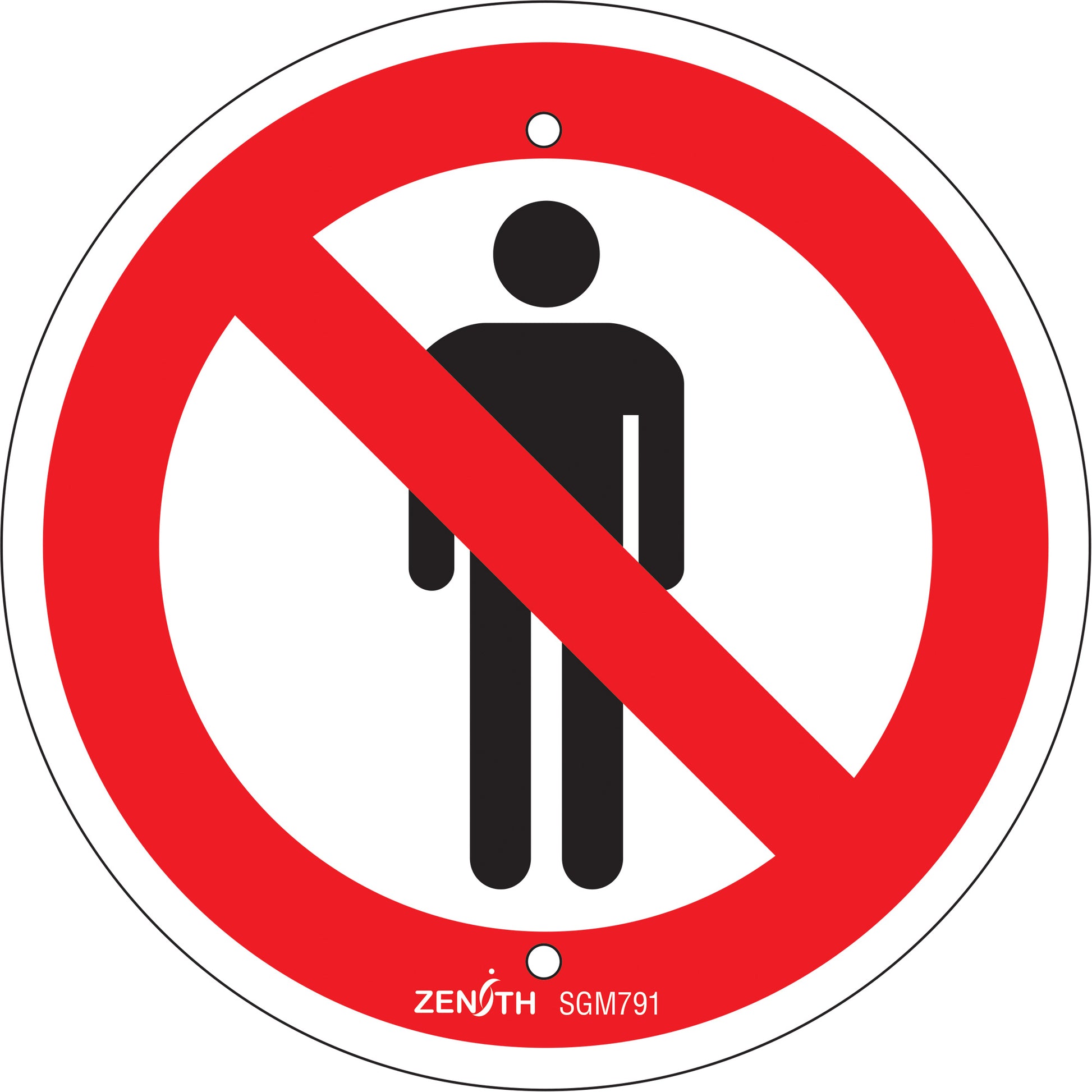 Zenith Safety Products Do Not Enter CSA Standard Safety Sign, 6" x 6", Plastic, Pictogram