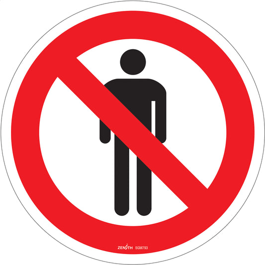 Zenith Safety Products Do Not Enter CSA Standard Safety Sign, 12" x 12", Vinyl, Pictogram