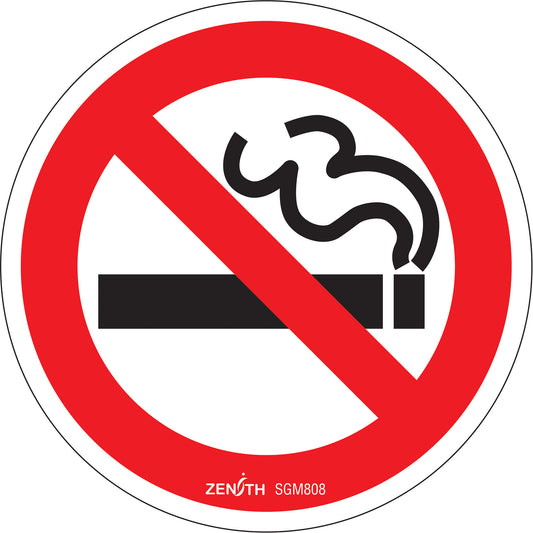 Zenith Safety Products No Smoking CSA Standard Safety Sign, 6" x 6", Vinyl, Pictogram