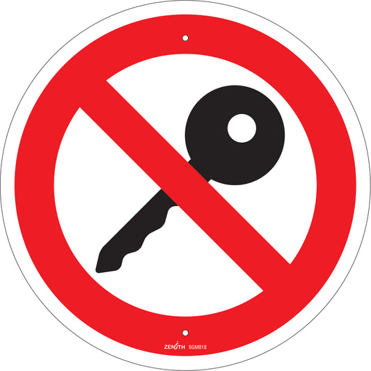Zenith Safety Products Turn Off Engine CSA Standard Safety Sign, 12" x 12", Plastic, Pictogram