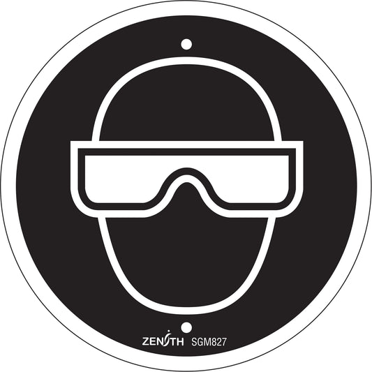 Zenith Safety Products Eye Protection Required CSA Standard Safety Sign, 6" x 6", Plastic, Pictogram