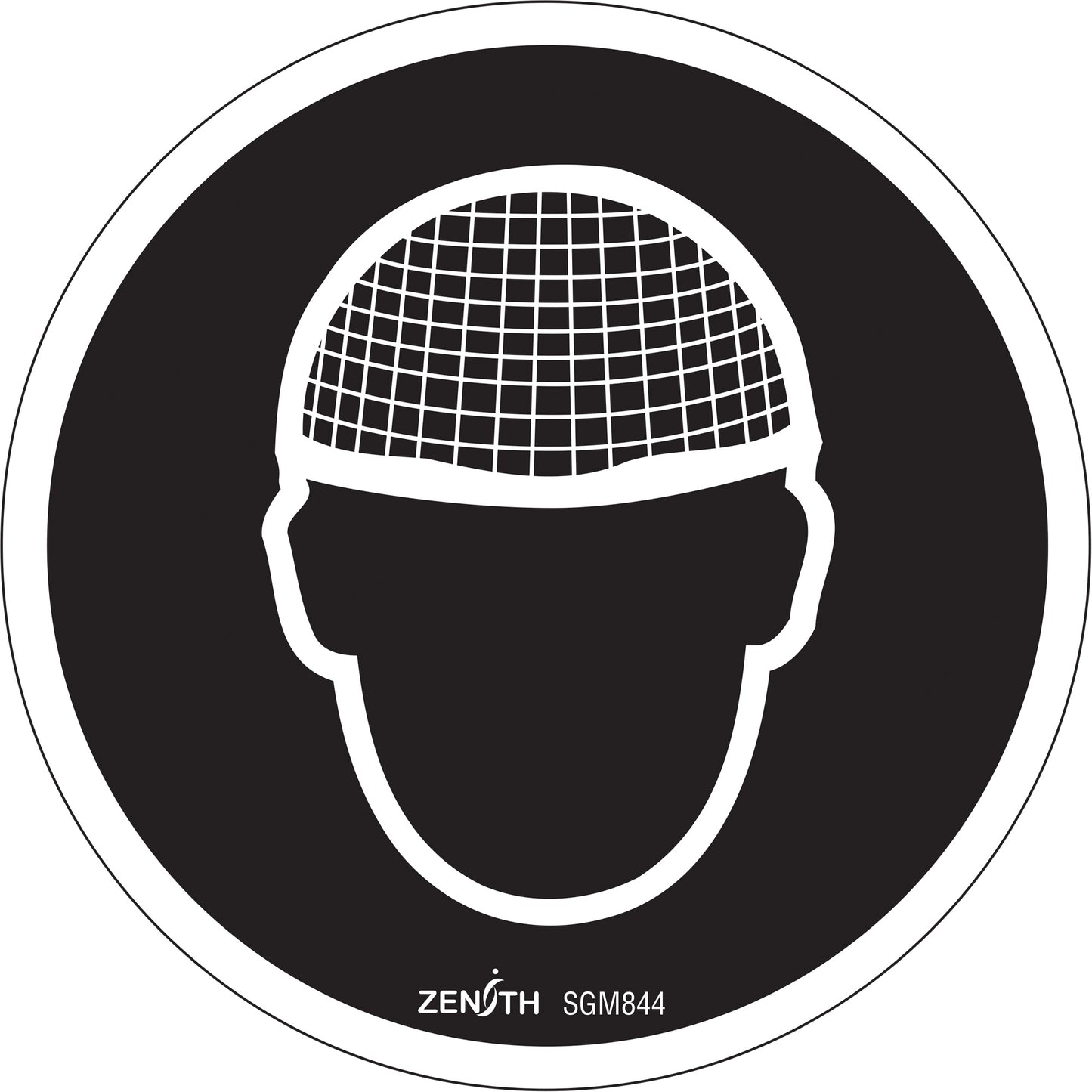 Zenith Safety Products Hair Net Required CSA Standard Safety Sign, 6" x 6", Vinyl, Pictogram
