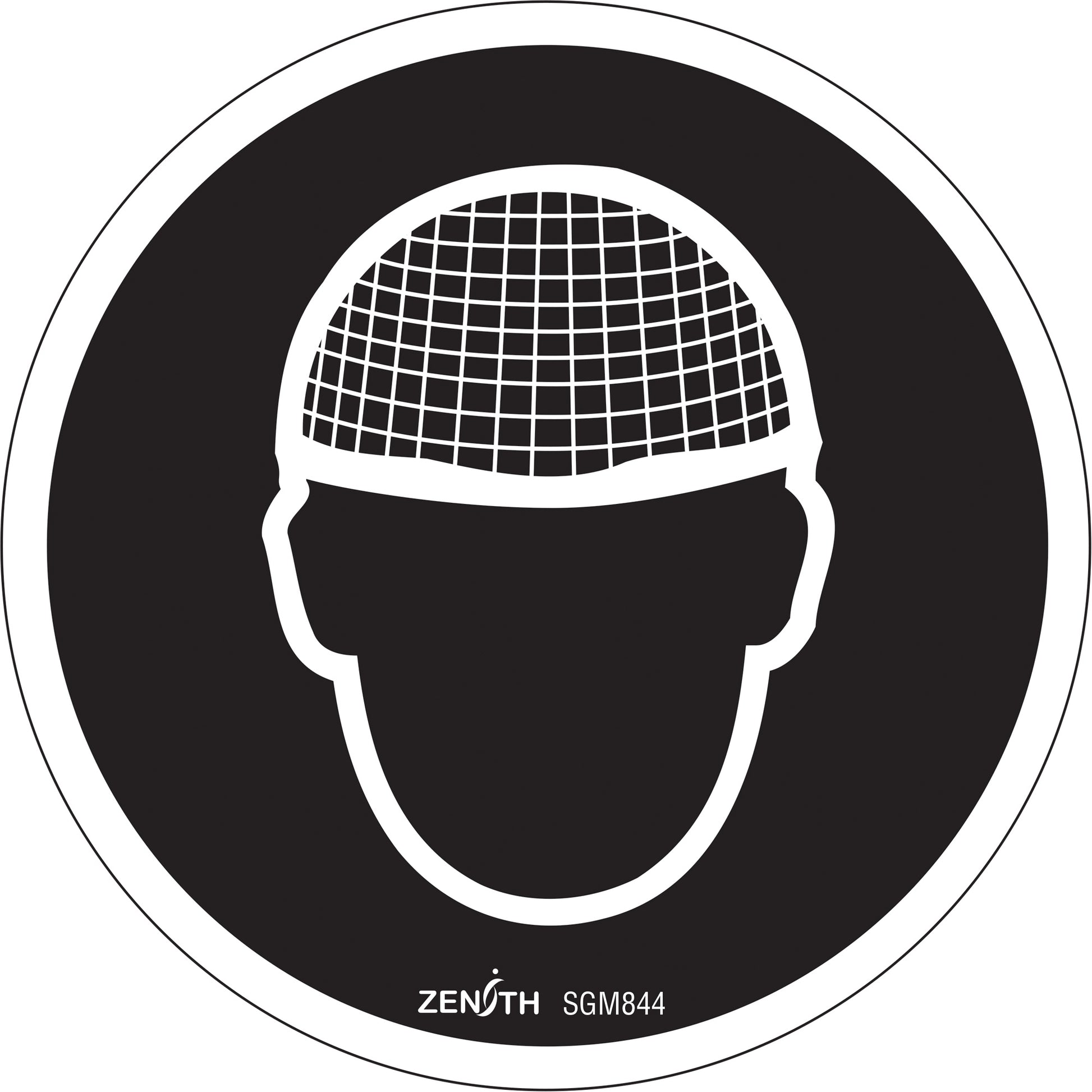 Zenith Safety Products Hair Net Required CSA Standard Safety Sign, 6" x 6", Vinyl, Pictogram
