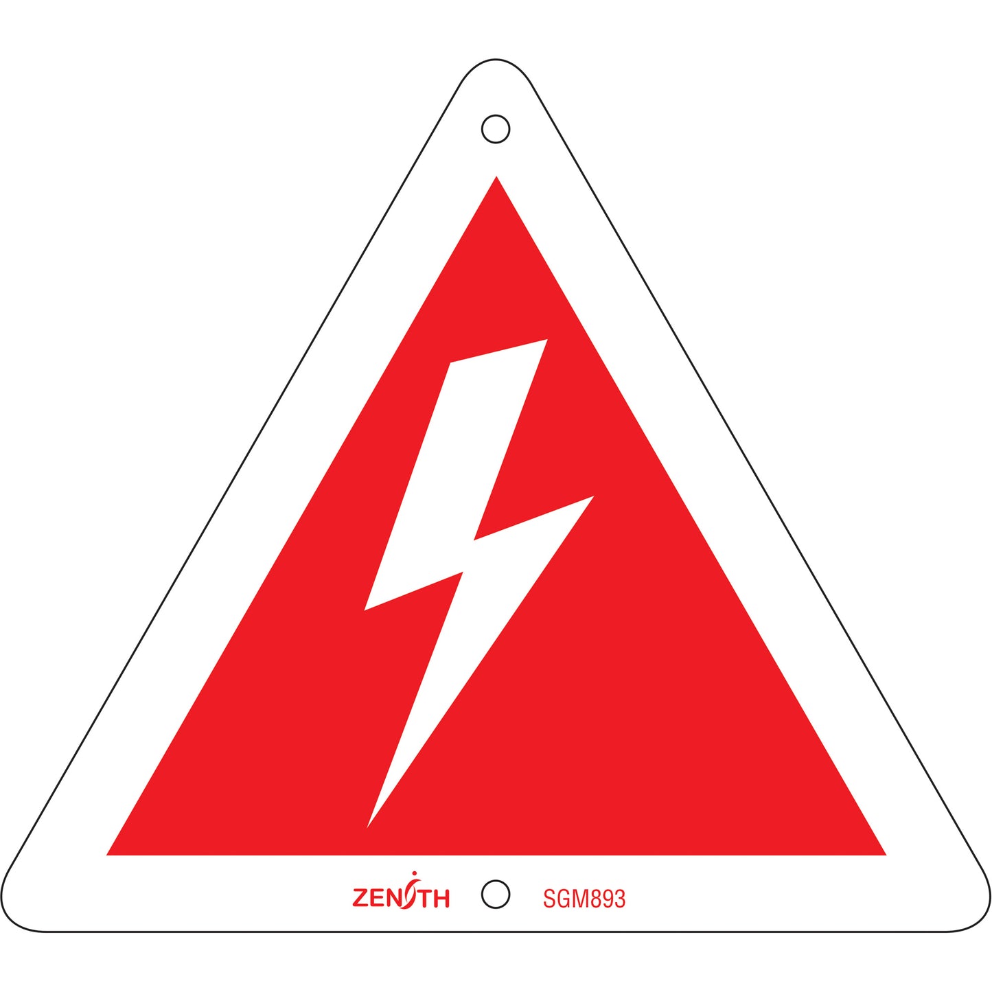 Zenith Safety Products High Voltage CSA Standard Safety Sign, 6" x 6", Plastic, Pictogram