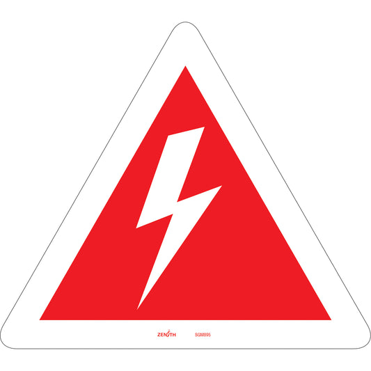 Zenith Safety Products High Voltage CSA Standard Safety Sign, 12" x 12", Vinyl, Pictogram