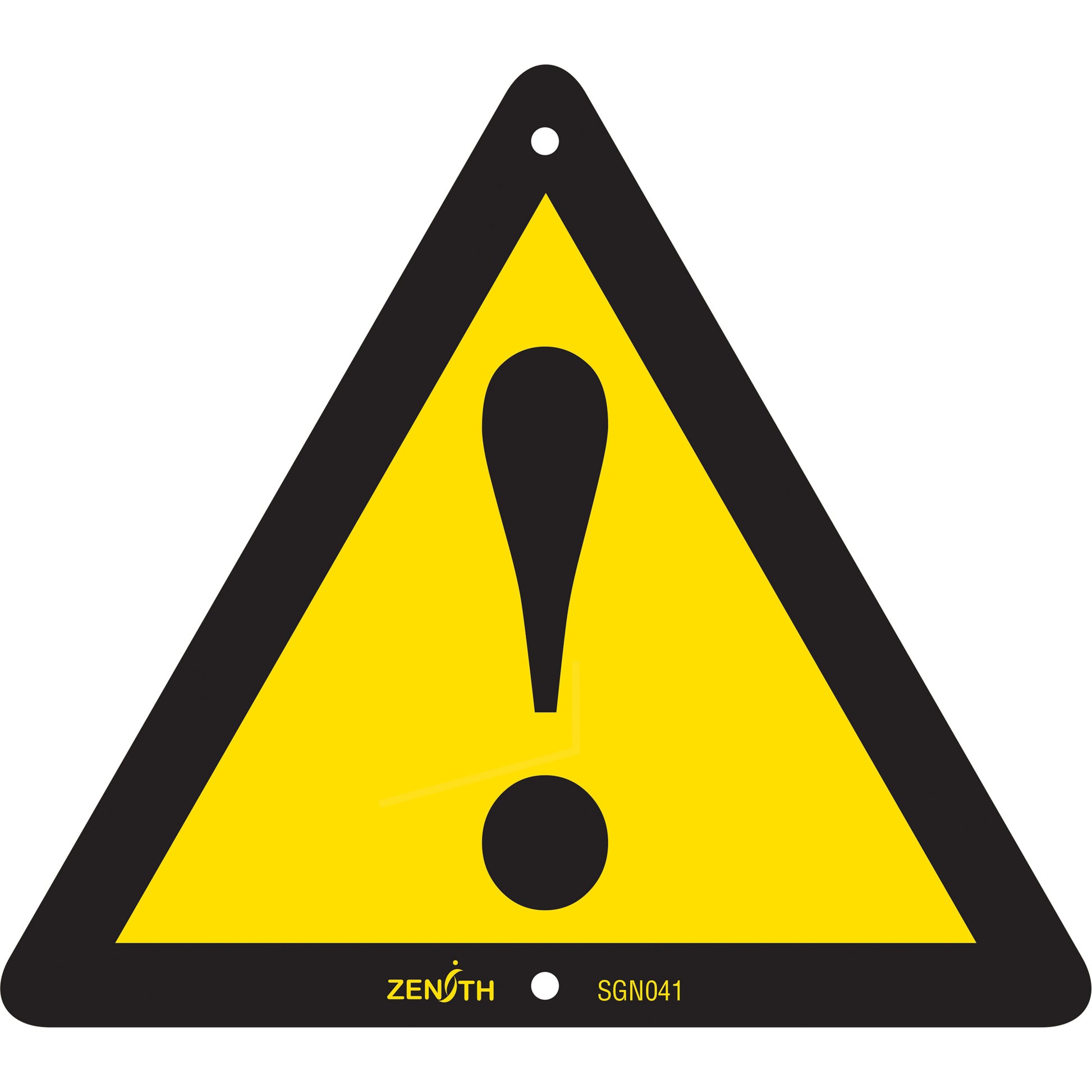 Zenith Safety Products General Warning CSA Standard Safety Sign, 6" x 6", Aluminum, Pictogram
