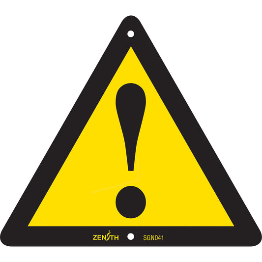 Zenith Safety Products General Warning CSA Standard Safety Sign, 6" x 6", Aluminum, Pictogram