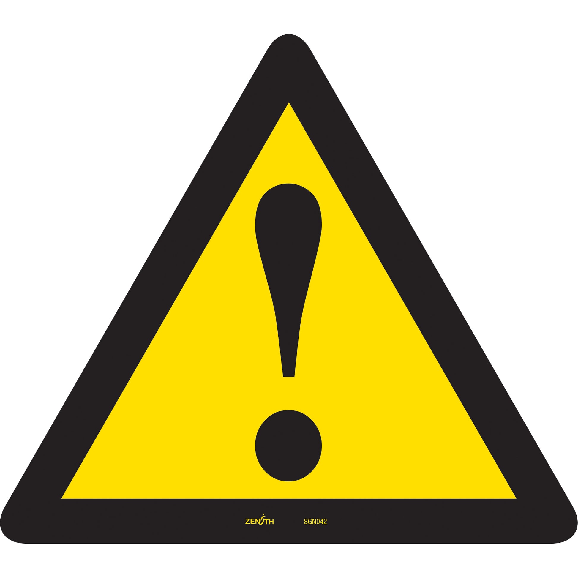 Zenith Safety Products General Warning CSA Standard Safety Sign, 12" x 12", Vinyl, Pictogram