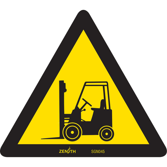 Zenith Safety Products Forklift CSA Standard Safety Sign, 6" x 6", Vinyl, Pictogram