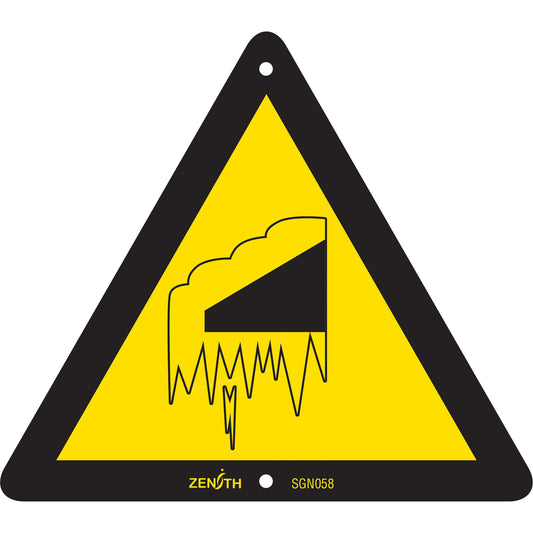 Zenith Safety Products Falling Snow/Ice CSA Standard Safety Sign, 6" x 6", Plastic, Pictogram