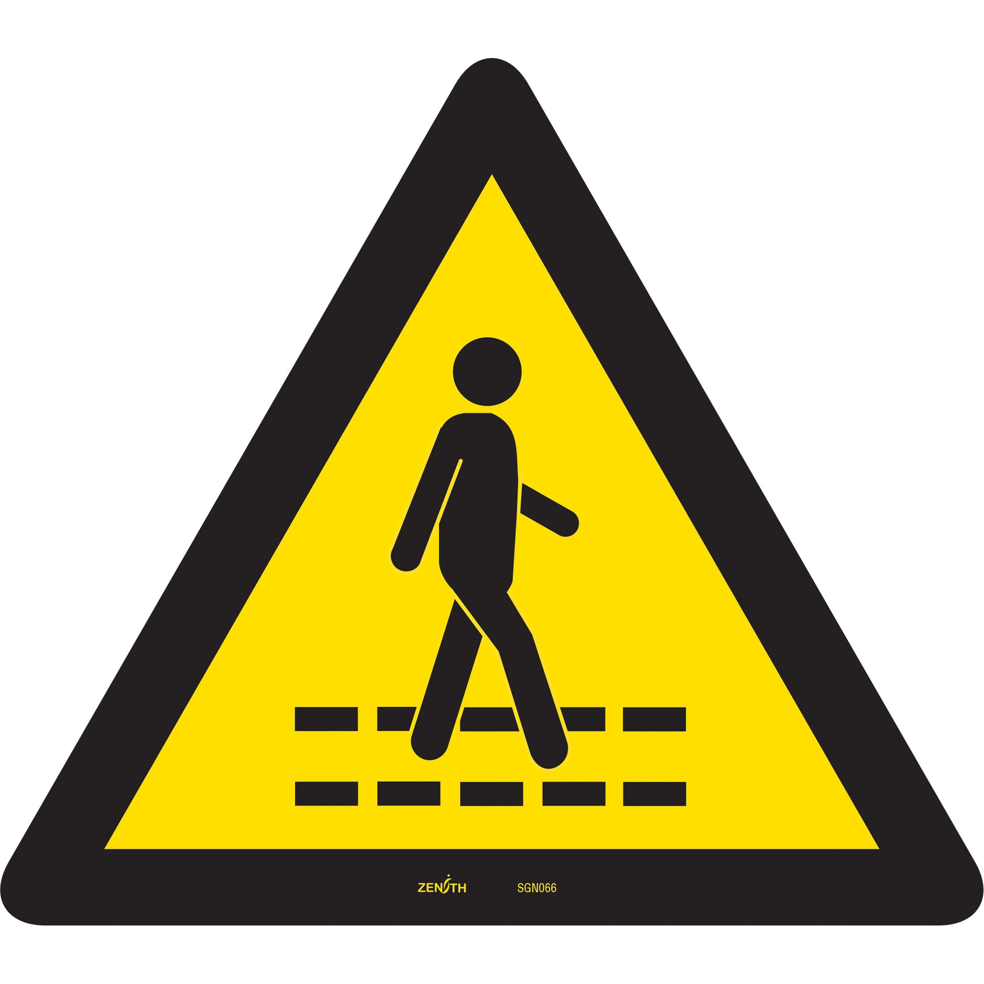 Zenith Safety Products Pedestrian Safety Lane CSA Standard Safety Sign, 12" x 12", Vinyl, Pictogram