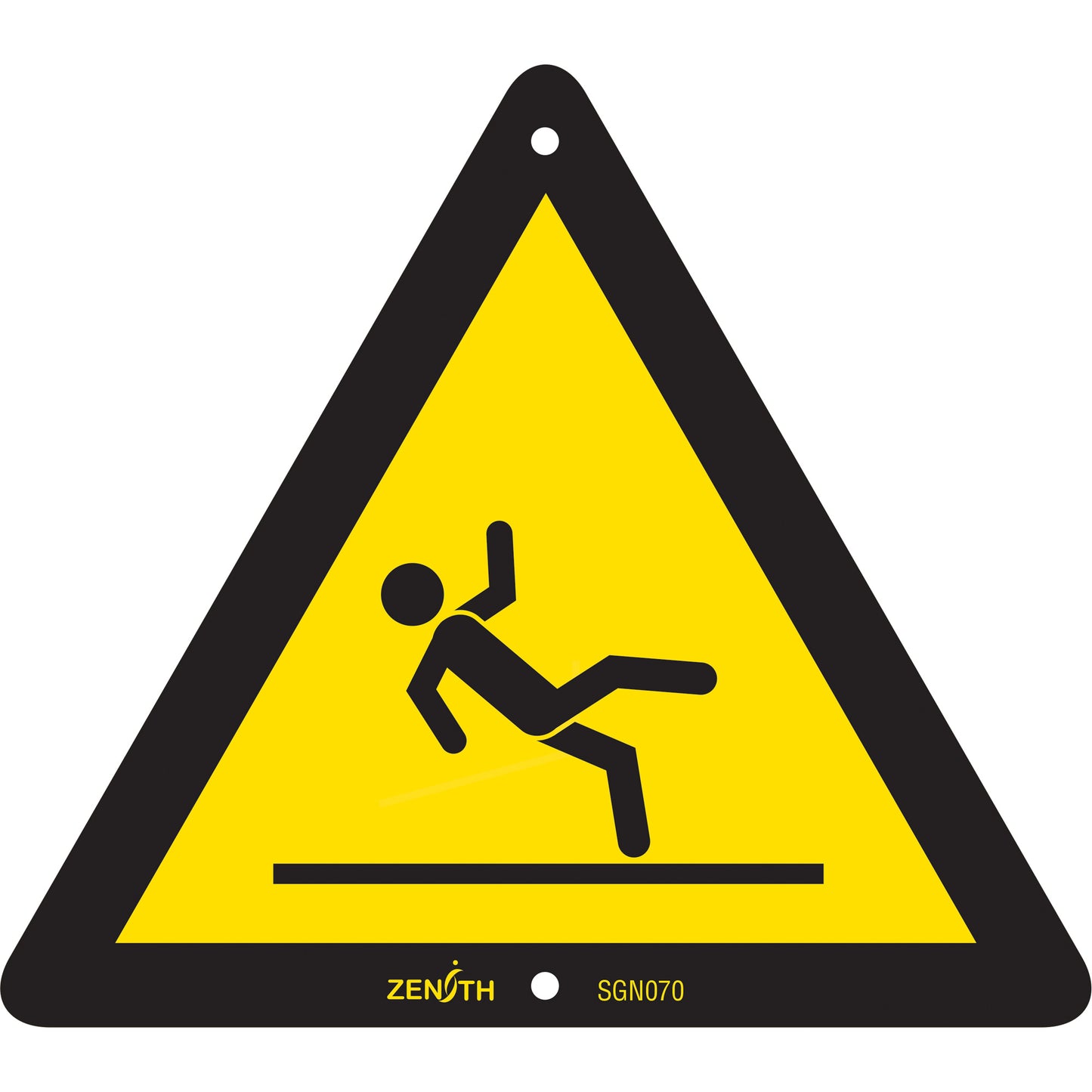 Zenith Safety Products Slippery Surface CSA Standard Safety Sign, 6" x 6", Plastic, Pictogram