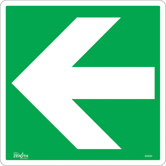 Zenith Safety Products Arrow CSA Standard Safety Sign, 12" x 12", Vinyl, Pictogram