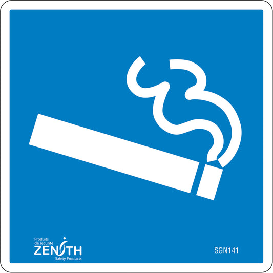 Zenith Safety Products Smoking Section CSA Standard Safety Sign, 6" x 6", Vinyl, Pictogram