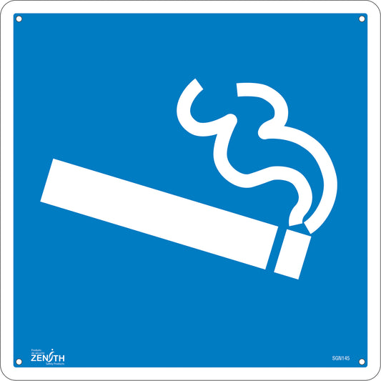 Zenith Safety Products Smoking Section CSA Standard Safety Sign, 12" x 12", Plastic, Pictogram