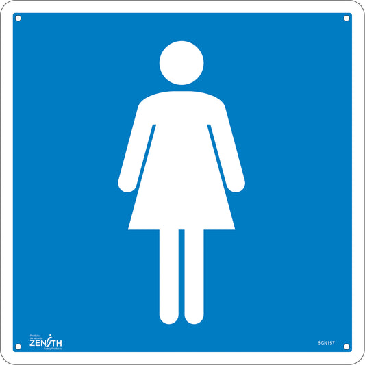 Zenith Safety Products Women CSA Standard Safety Sign, 12" x 12", Plastic, Pictogram