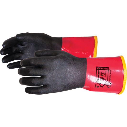 Superior Glove Works Ltd. Chemstop™ Extreme Comfort Gloves, Size 9, 12" L, Nitrile/PVC, 30-mil