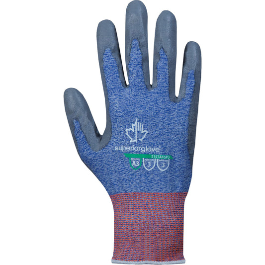 Superior Glove Works Ltd. Composite Gloves, Size 9, 13 Gauge, Polyurethane Coated, TenActiv™ Shell, ASTM ANSI Level A2