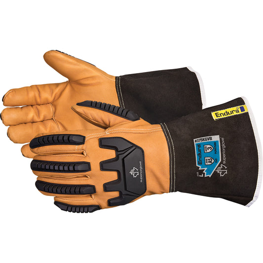 Superior Glove Works Ltd. Endura® Anti-Impact Driver's Gloves, X-Large, Grain Goatskin Palm, Kevlar® Inner Lining