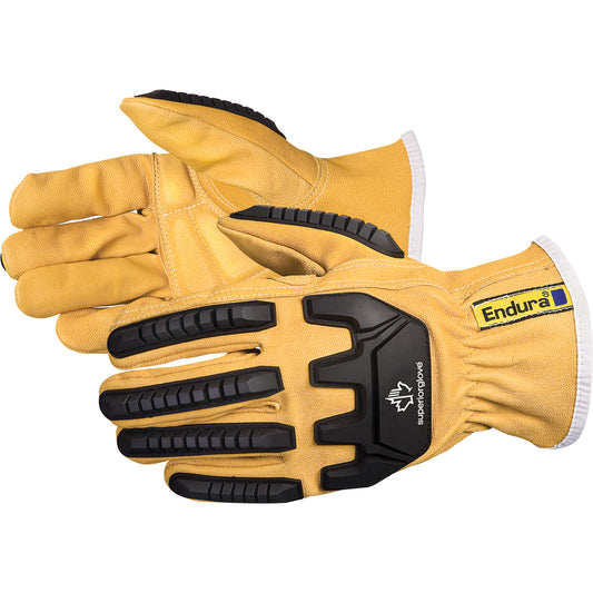 Superior Glove Works Ltd. Endura® Anti-Impact Driver's Gloves, Small, Grain Goatskin Palm, Kevlar® Inner Lining