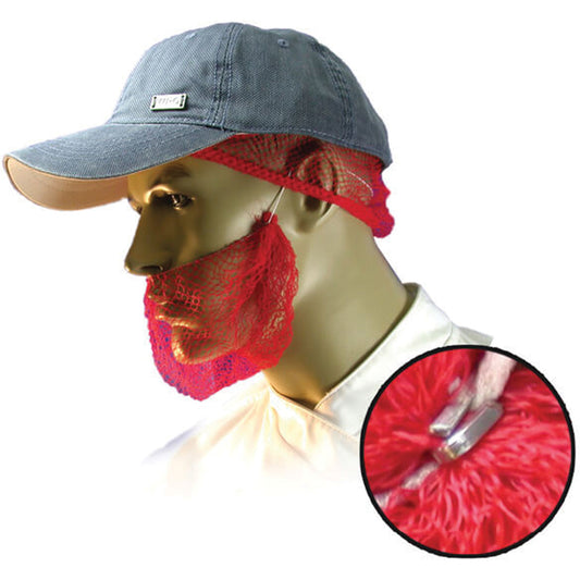  Disposable Beard Nets, Polypropylene, Red