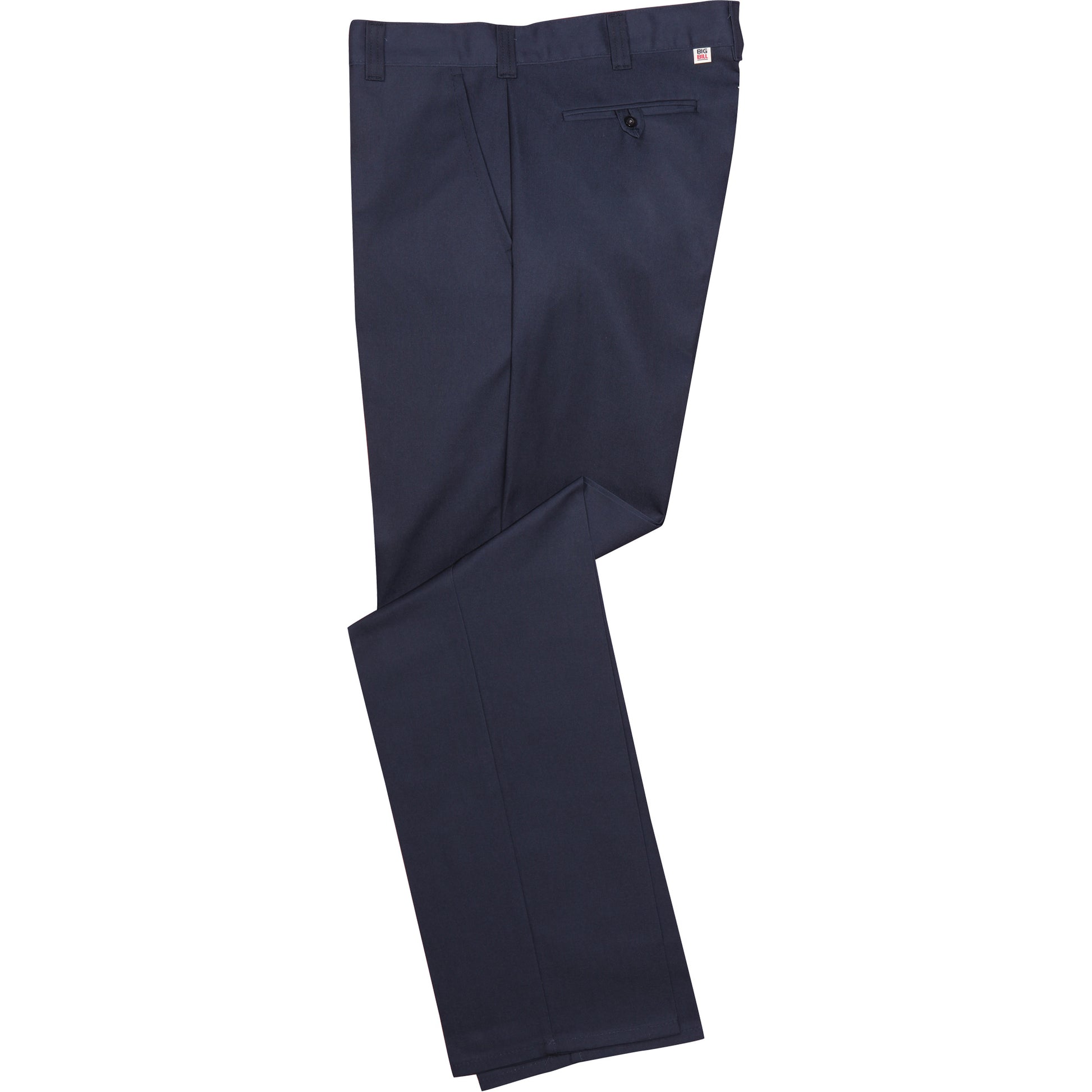 Big Bill Low Rise Fit Twill Work Pants, Poly-Cotton, Navy Blue, Size 60, 33 Inseam