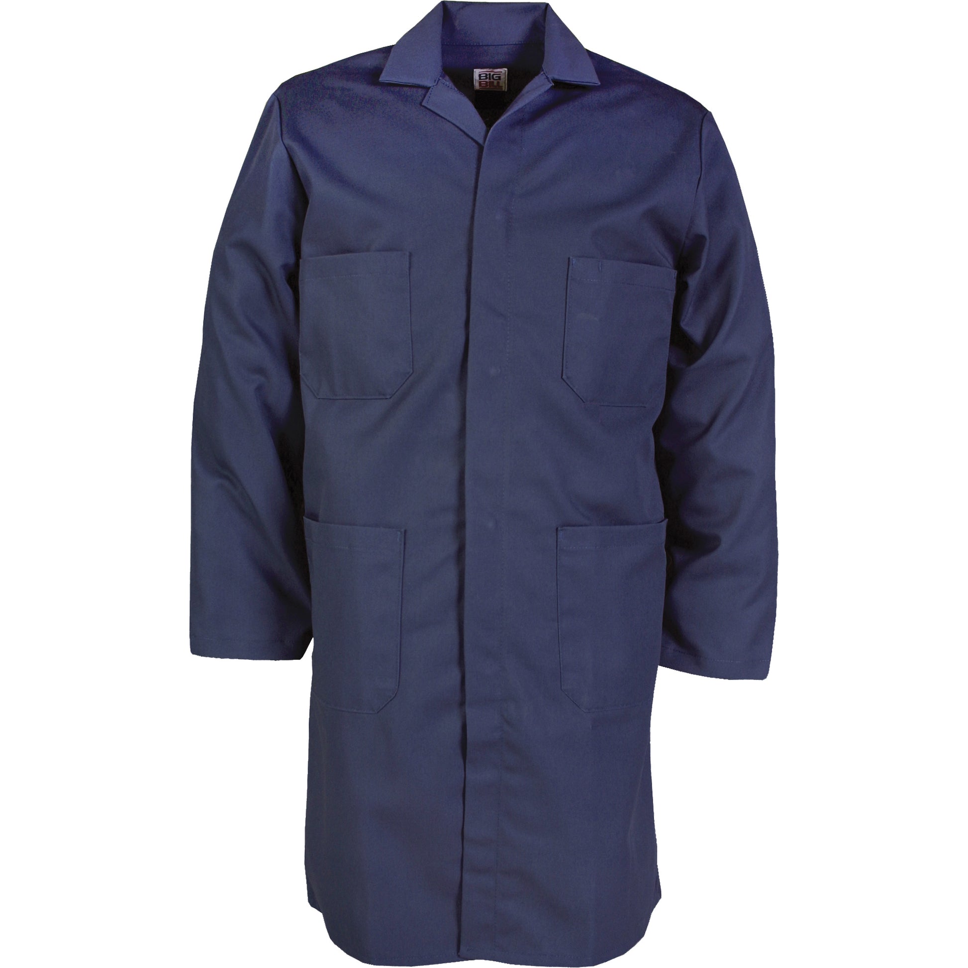Big Bill Lab Coat, Poly-Cotton, 38, Navy Blue