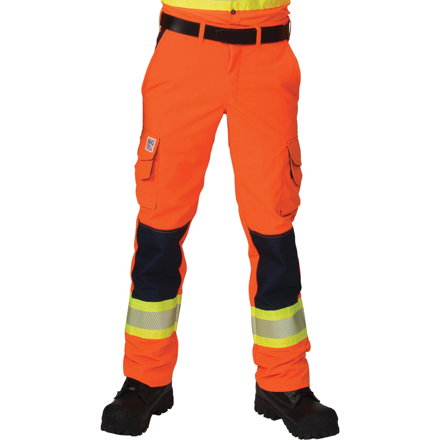 Big Bill Ripstop High-Visibility Cargo Pants, Polyester, 38, High Visibility Orange