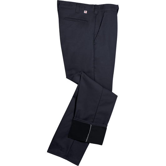 Big Bill Twill Work Pants with Micro Fleece Liner, Poly-Cotton, Navy Blue, Size 28, 30 Inseam