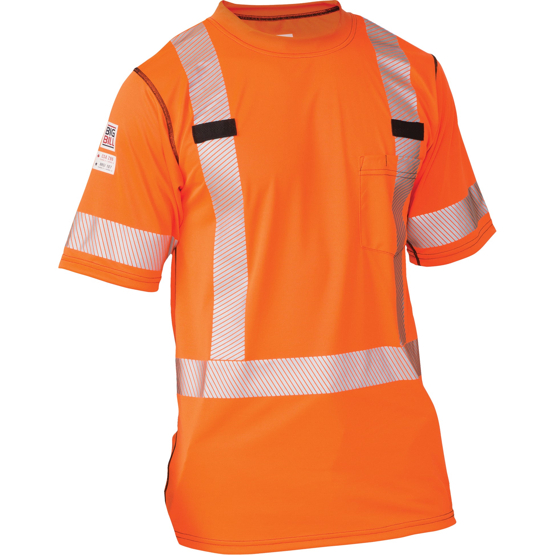 Big Bill Polartec® Power Grid® High Visibility Short Sleeved T-Shirt, Polyester, Medium (Tall), Orange